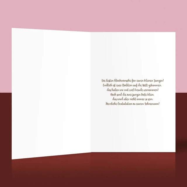 Geburtsdatum: Geburtsdatum Blätter - Glückwunschkarte