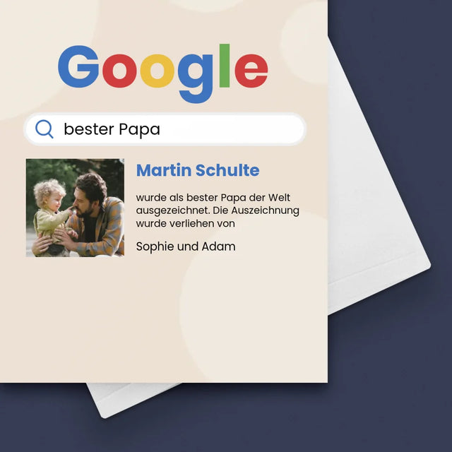 Foto Und Unterschrift: Bester Papa Google-Suche - Glückwunschkarte