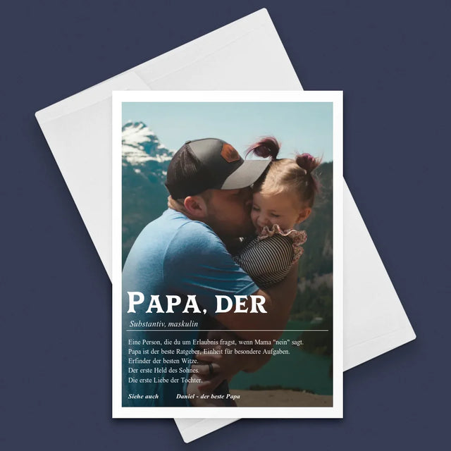 Foto Und Unterschrift: Definition Papa - Glückwunschkarte