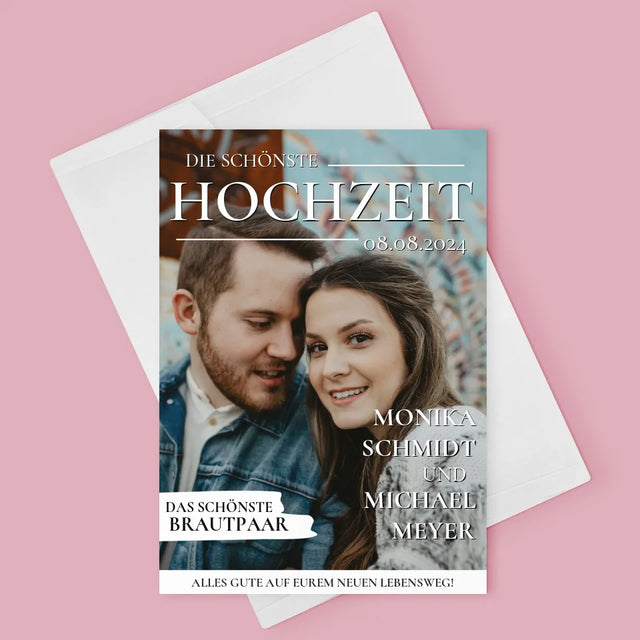 Magazin-Cover: Die Schönste Hochzeit - Glückwunschkarte