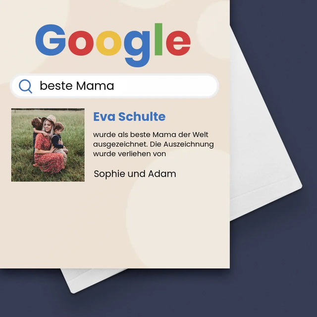 Foto Und Unterschrift: Beste Mama Google-Suche - Glückwunschkarte