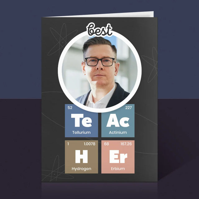 Foto Und Unterschrift: Teacher Elemente - Glückwunschkarte
