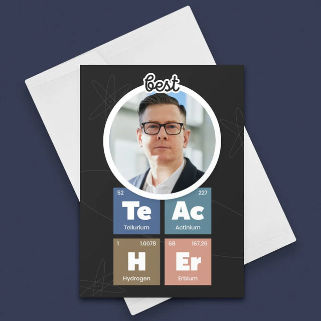 Foto Und Unterschrift: Teacher Elemente - Glückwunschkarte