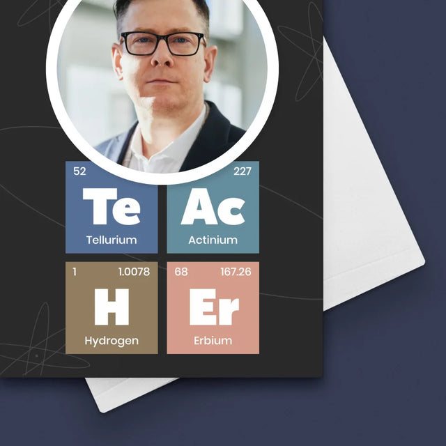 Foto Und Unterschrift: Teacher Elemente - Glückwunschkarte