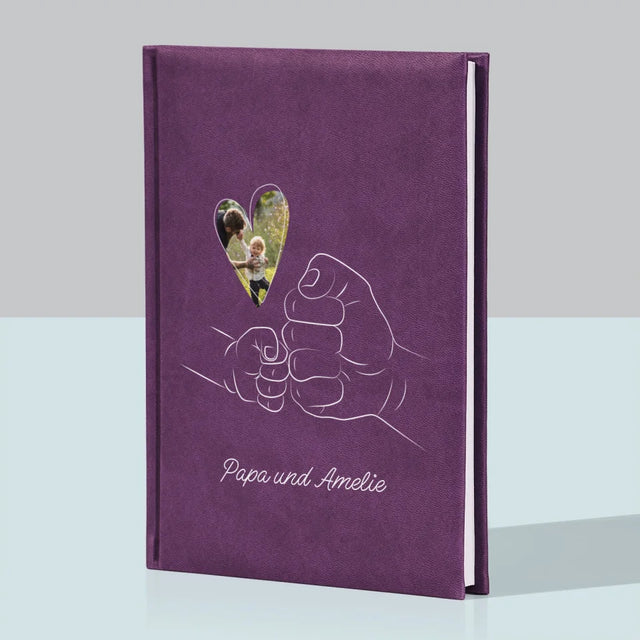 Foto Und Unterschrift: Papa Baby Hand - Notizbuch