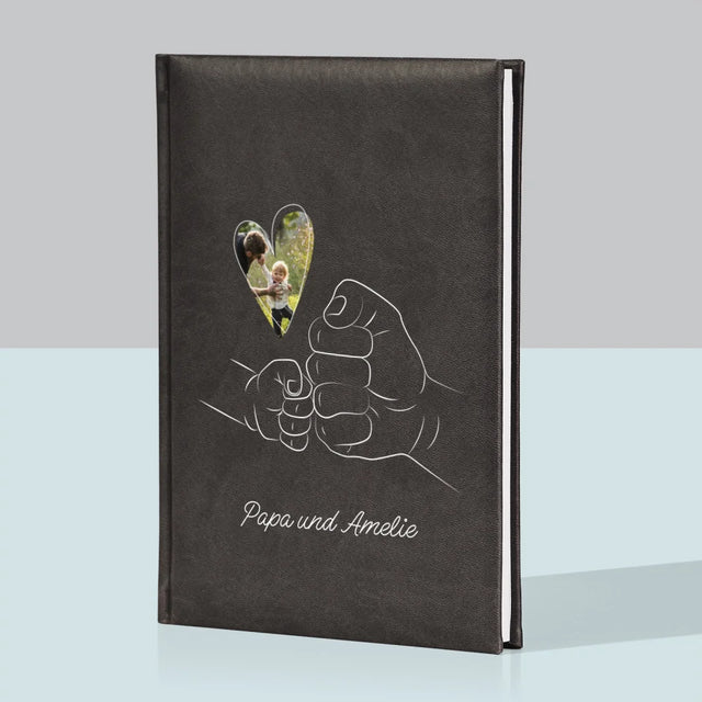 Foto Und Unterschrift: Papa Baby Hand - Notizbuch