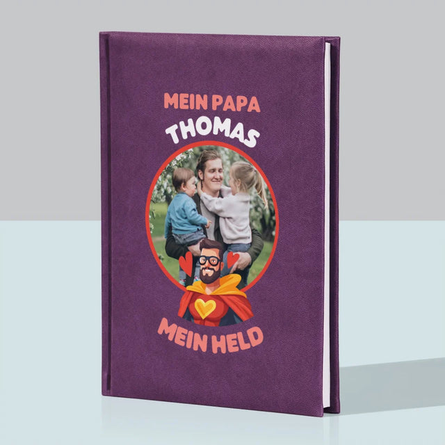 Foto Und Unterschrift: Papa, Mein Held - Notizbuch