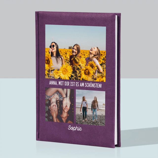 Fotocollage: Beste Freundinnen - Notizbuch