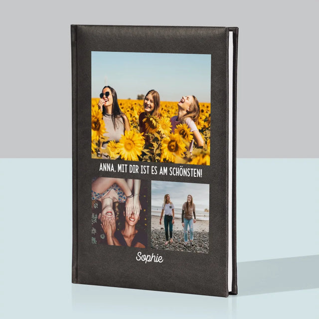 Fotocollage: Beste Freundinnen - Notizbuch