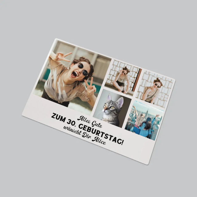 Fotocollage: Geburtstags-Collage - Schreibtischunterlage