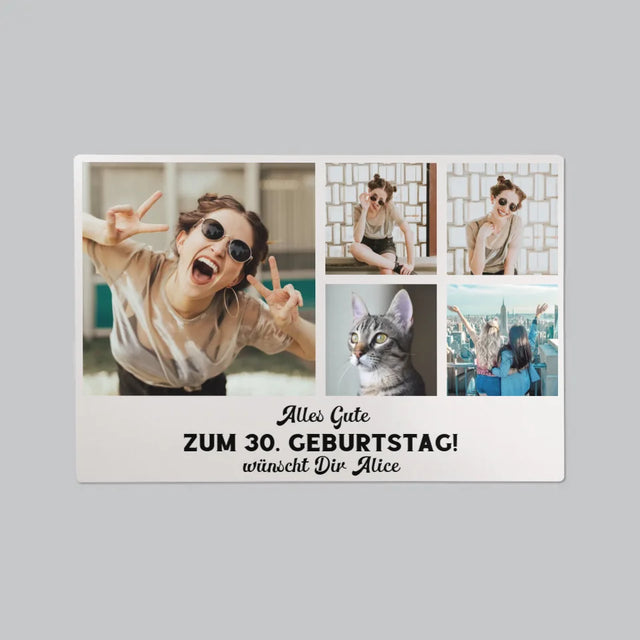 Fotocollage: Geburtstags-Collage - Schreibtischunterlage