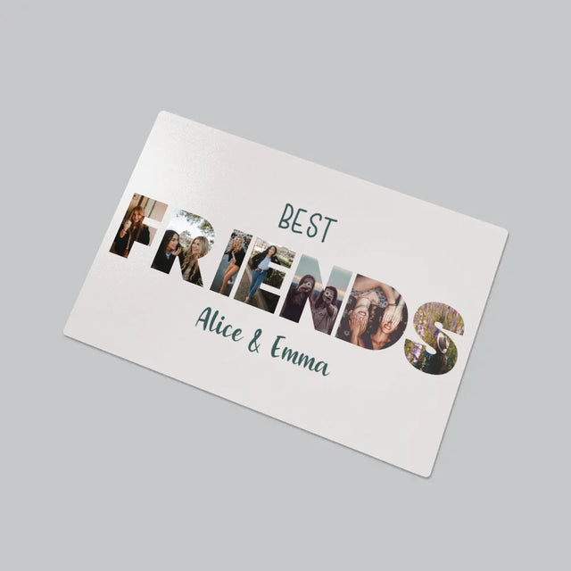 Buchstaben-Collage: Friends - Schreibtischunterlage