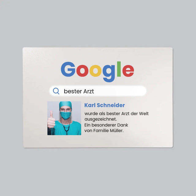 Foto Und Unterschrift: Bester Arzt Google-Suche - Schreibtischunterlage