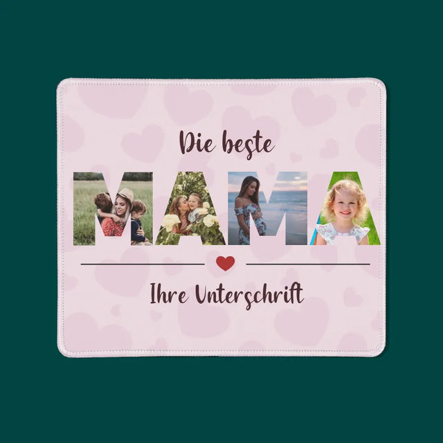 Buchstaben-Collage: Mama - Mauspad