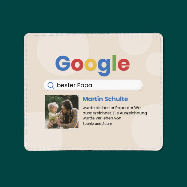 Foto Und Unterschrift: Bester Papa Google-Suche - Mauspad