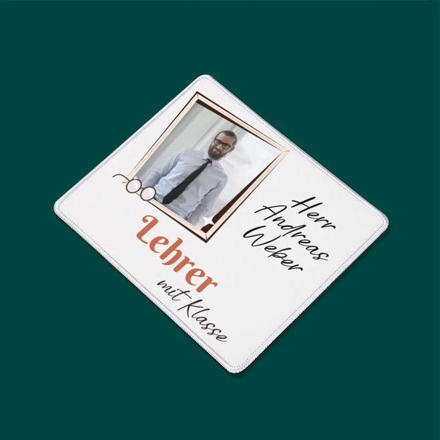 Foto Und Unterschrift: Lehrer Mit Klasse - Mauspad