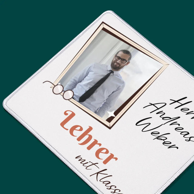 Foto Und Unterschrift: Lehrer Mit Klasse - Mauspad