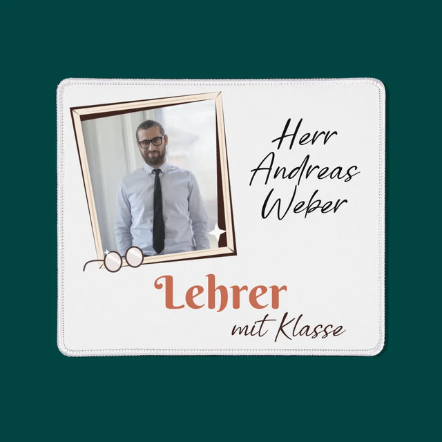 Foto Und Unterschrift: Lehrer Mit Klasse - Mauspad