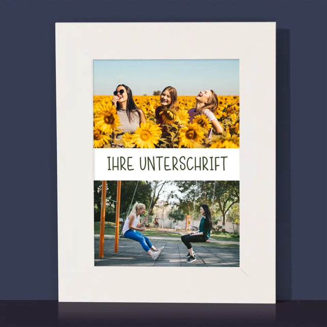 Fotocollage: 2 Fotos Und Unterschrift - Bilderrahmen