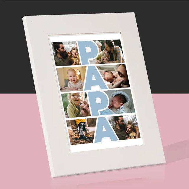 Fotocollage: Aufschrift Papa - Bilderrahmen