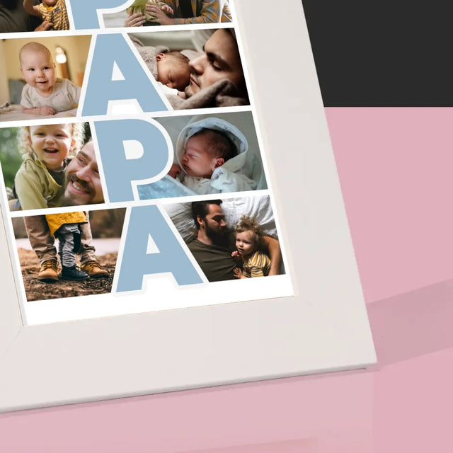 Fotocollage: Aufschrift Papa - Bilderrahmen