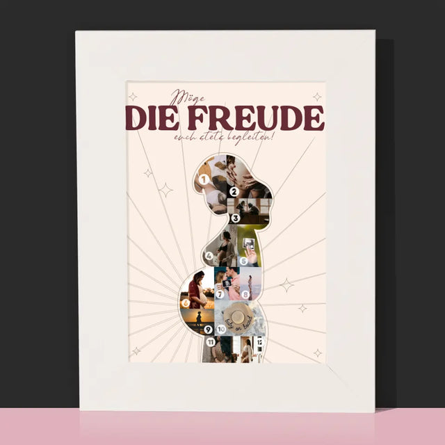 Form-Collage: Freude - Bilderrahmen