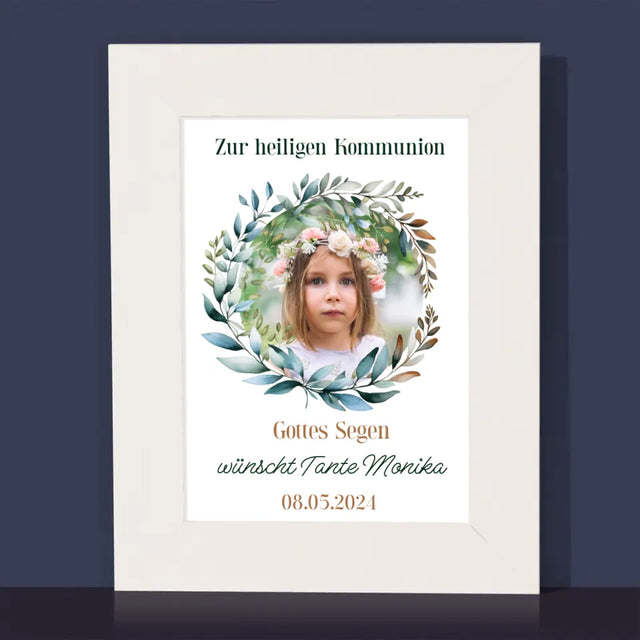 Foto Und Unterschrift: Zur Heiligen Kommunion - Bilderrahmen