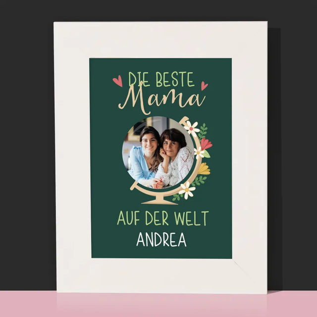 Foto Und Unterschrift: Beste Mama Welt - Bilderrahmen