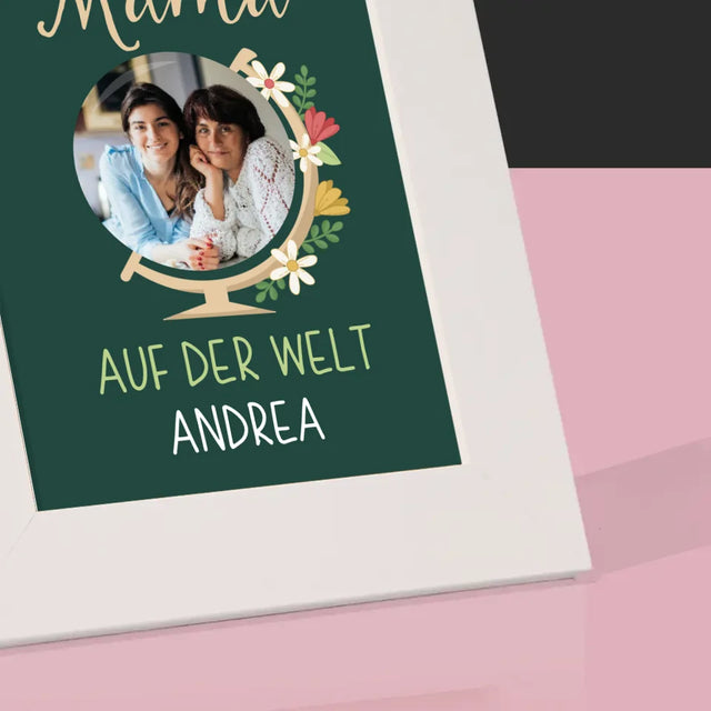 Foto Und Unterschrift: Beste Mama Welt - Bilderrahmen