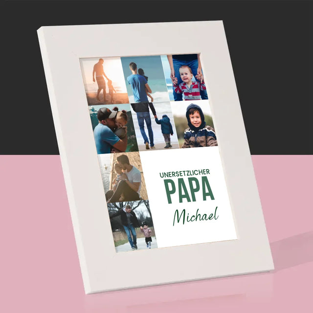 Fotocollage: Unersetzlicher Papa - Bilderrahmen