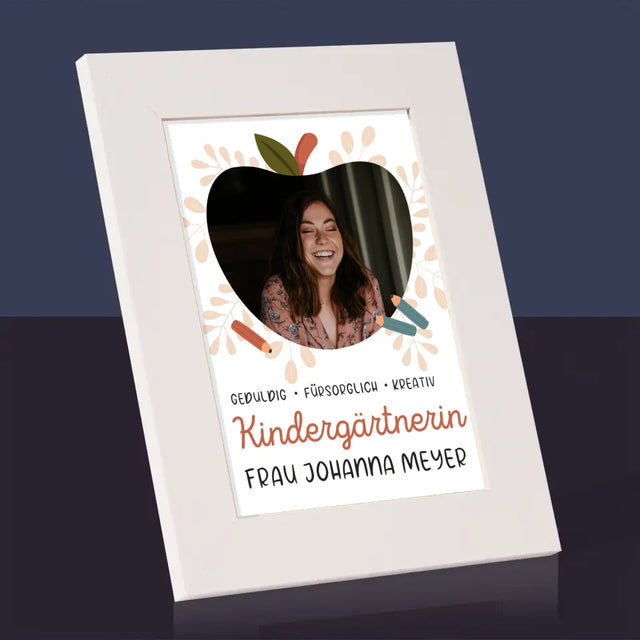 Foto Und Unterschrift: Kindergärtnerin - Bilderrahmen