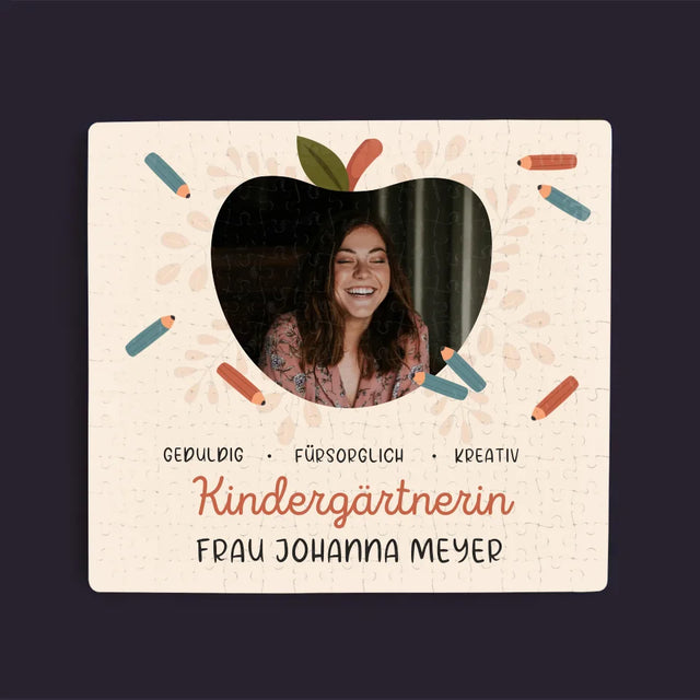 Foto Und Unterschrift: Kindergärtnerin - Puzzle