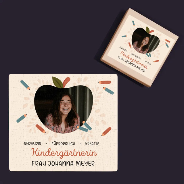Foto Und Unterschrift: Kindergärtnerin - Puzzle