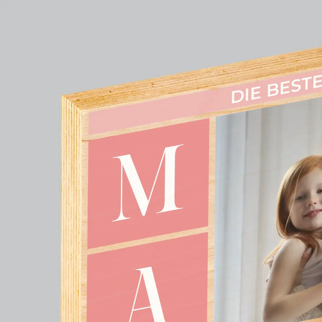 Fotocollage: Beste Mama Collage - Druck Auf Holz