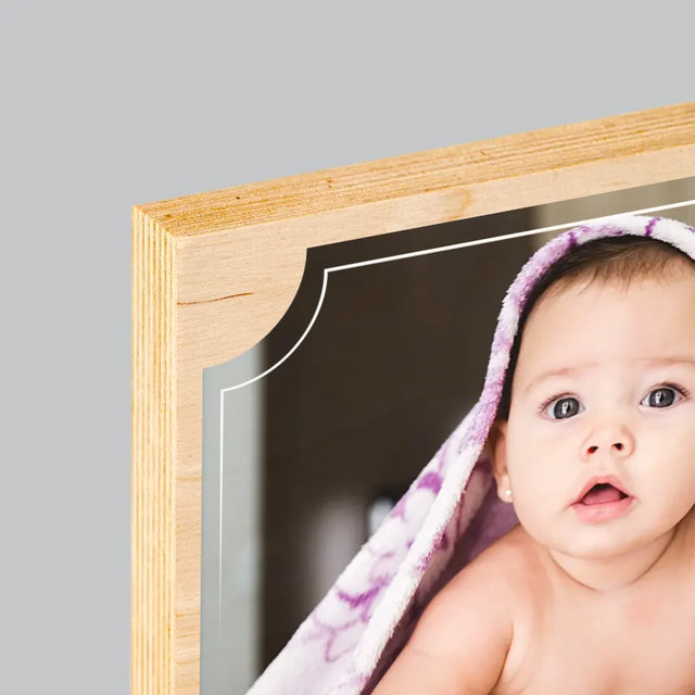 Foto Und Unterschrift: Heilige Taufe - Druck Auf Holz