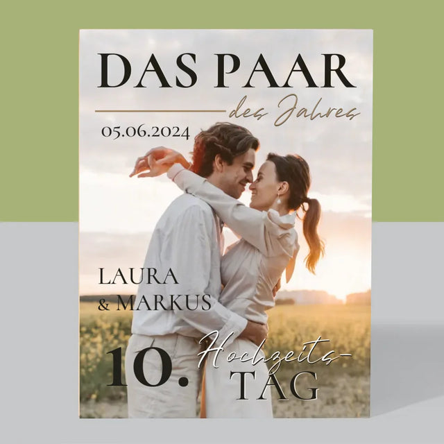 Magazin-Cover: Das Paar Des Jahres - Druck Auf Holz