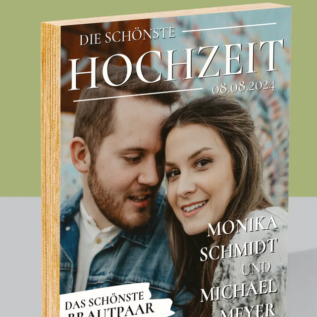 Magazin-Cover: Die Schönste Hochzeit - Druck Auf Holz
