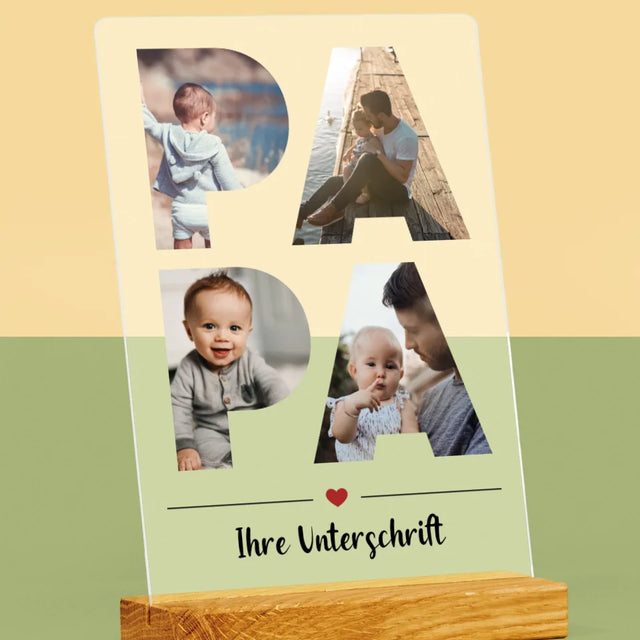 Buchstaben-Collage: Papa - Druck Auf Acrylglas
