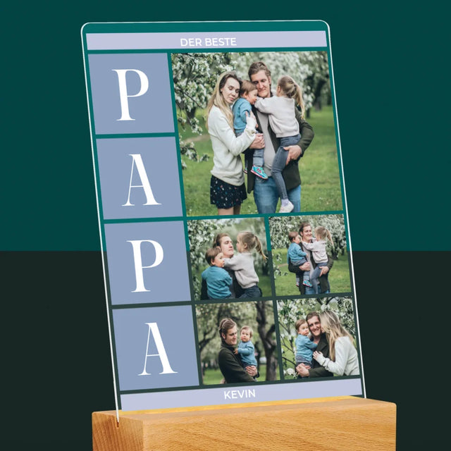 Fotocollage: Bester Papa Collage - Druck Auf Acrylglas