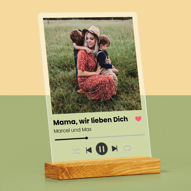 Foto Und Unterschrift: Mama, Wir Lieben Dich - Druck Auf Acrylglas