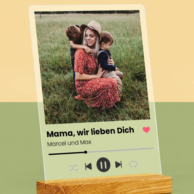 Foto Und Unterschrift: Mama, Wir Lieben Dich - Druck Auf Acrylglas