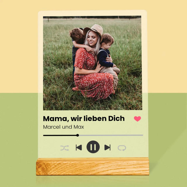 Foto Und Unterschrift: Mama, Wir Lieben Dich - Druck Auf Acrylglas