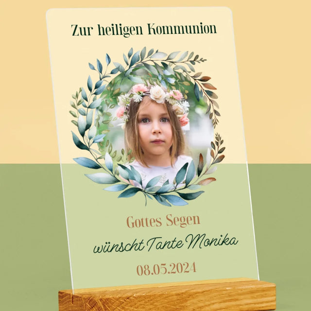 Foto Und Unterschrift: Zur Heiligen Kommunion - Druck Auf Acrylglas