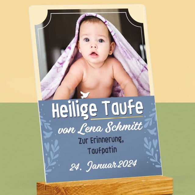 Foto Und Unterschrift: Heilige Taufe - Druck Auf Acrylglas