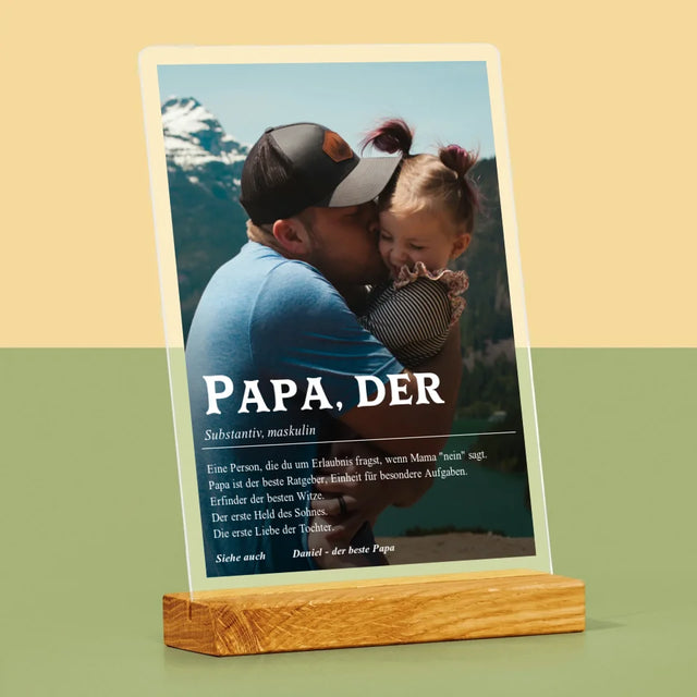 Foto Und Unterschrift: Definition Papa - Druck Auf Acrylglas