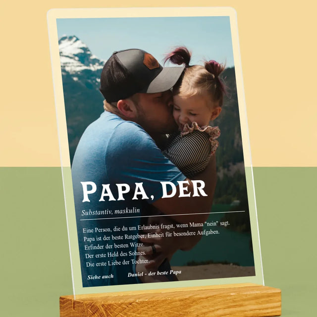 Foto Und Unterschrift: Definition Papa - Druck Auf Acrylglas