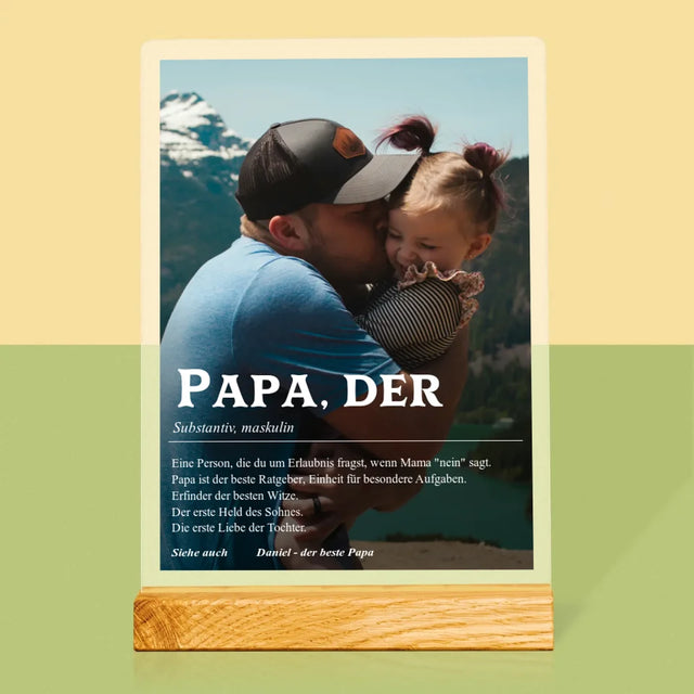 Foto Und Unterschrift: Definition Papa - Druck Auf Acrylglas