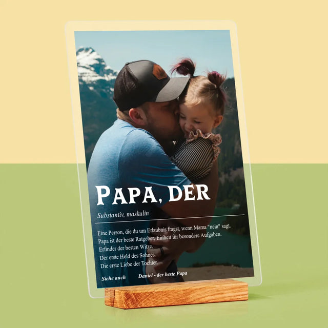 Foto Und Unterschrift: Definition Papa - Druck Auf Acrylglas