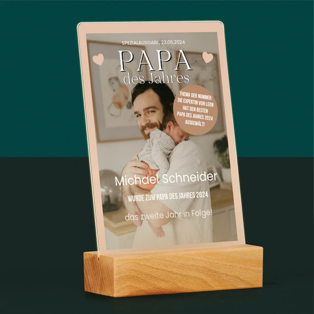 Magazin-Cover: Papa Des Jahres - Druck Auf Acrylglas