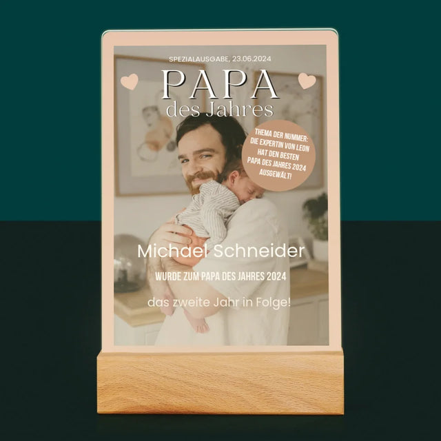 Magazin-Cover: Papa Des Jahres - Druck Auf Acrylglas